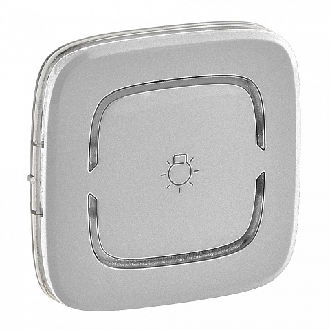 Legrand Valena ALLURE Алюм MyHome Накладка для мех. BUS/SCS с симв "Освещение", 2 мод