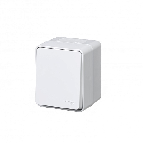 SE AtlasDesign Profi54 Наруж Белый Выключатель 1-клавишный 10 АХ IP54