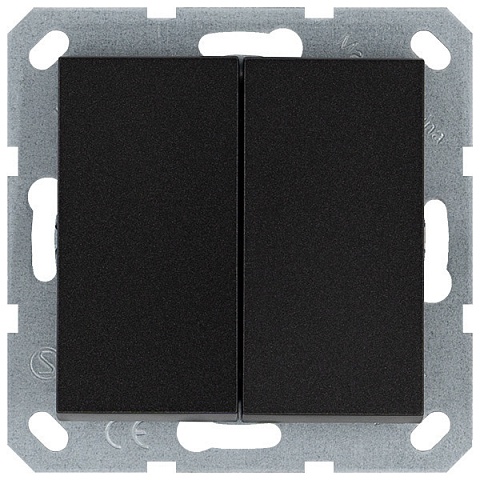 Jasmart G Антрацит Кнопка 2-кл с переключающим контактом 10A 250V~