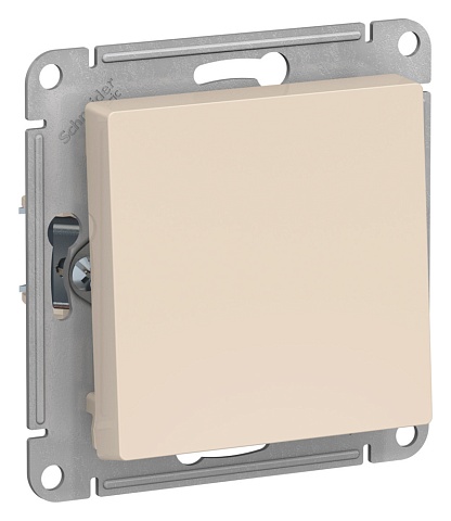 Systeme Electric AtlasDesign Бежевый Выключатель 1-клавишный 2-полюсный, 10А, механизм