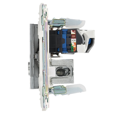 IEK SKANDY Никель Розетка двойная TV+RJ45 кат.5E SK-A14N