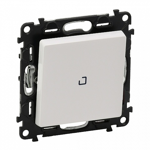 Legrand Valena LIFE DIY Бел Выключатель кнопочный 1-клавишный с подсветкой, 6А 250В