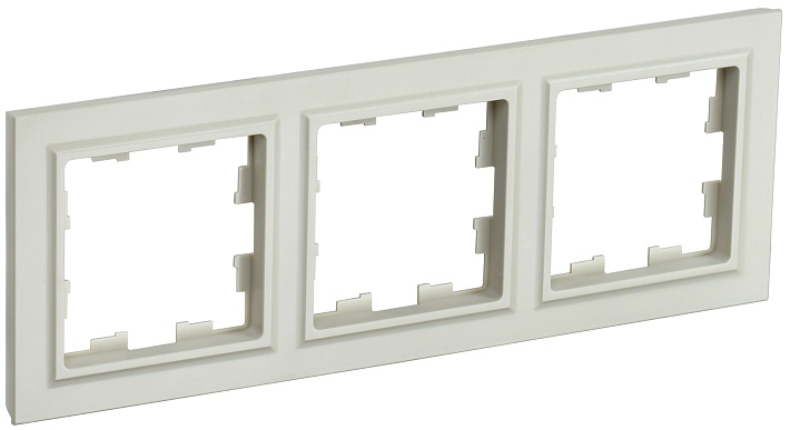 IEK BRITE Рамка 3-местная РУ-3-БрКр бежевый