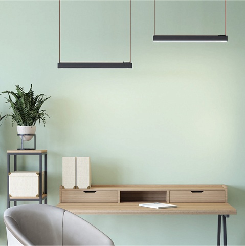 Denkirs DK5577-BK Трековый светильник Belty Linear со светодиодом L642mm H45mm 48V 24W 120° 3000K IP20 черный алюминий