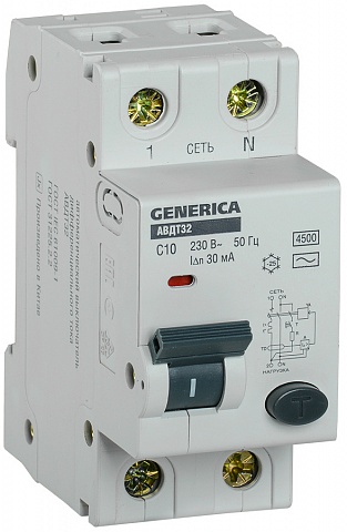 IEK GENERICA Диф.автомат АВДТ 32 C10