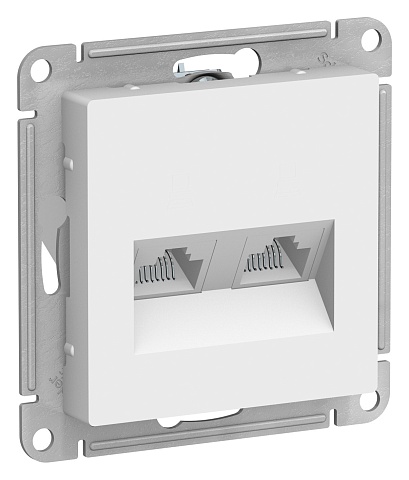 SE AtlasDesign Бел Розетка двойная компьютерная RJ45+RJ45, кат.5E, механизм
