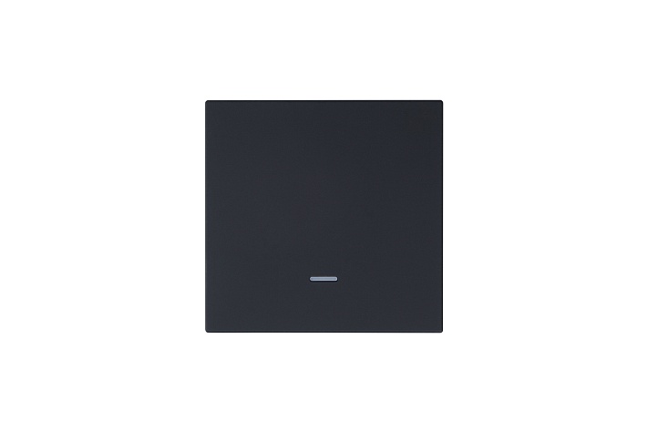 Jasmart FD Черный матовый (soft touch) Выключатель 1-кл проходной с подсветкой 10A 250V~