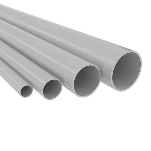 DKC Труба ПВХ жёсткая атмосферостойкая д.32мм, лёгкая, 3м, цвет серый