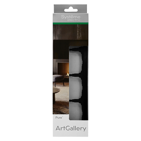 Systeme Electric ArtGallery Pure Металл Оникс Рамка 4-ая