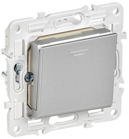 IEK SKANDY Серебряный Выключатель карточный 30А SK-V15S