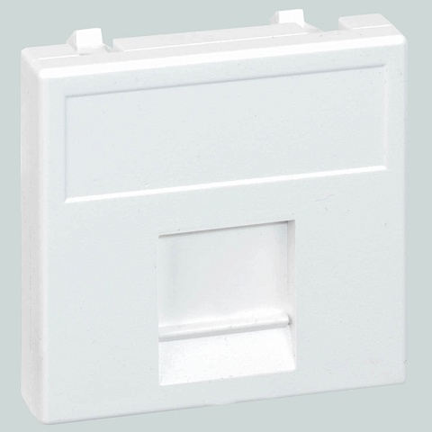 Simon Connect Алюминий Адаптер со шторкой на 1 RJ45 конектор, AMP(S110,SL110,SLt),Brand-Rex,RIT45х45мм