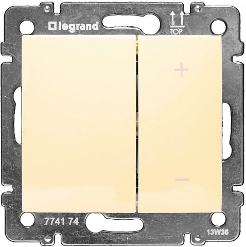 Legrand DIY Valena Крем Светорегулятор нажимной 40-600W для л/н и обмоточных т-ров