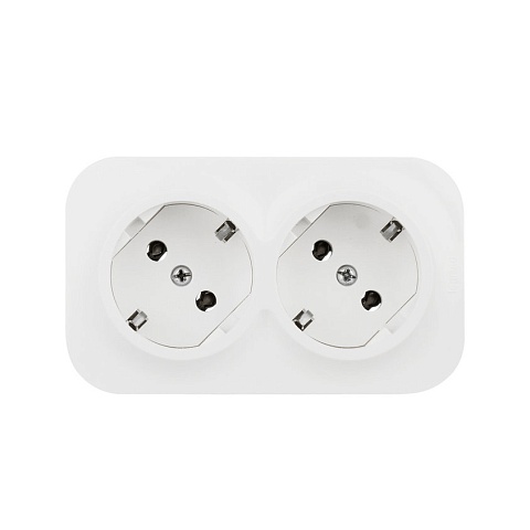 Legrand Quteo IP 20 Белый  Розеточный блок с предварительным подключением 2 x 2К+З без шторок - 16 A - 250 В~
