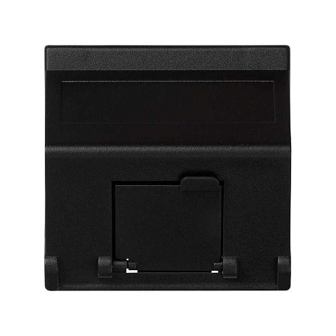 Simon Connect Графит Адаптер наклонный со шторкой на 1 модуль MD (RJ45, оптоволокно), 45х45мм