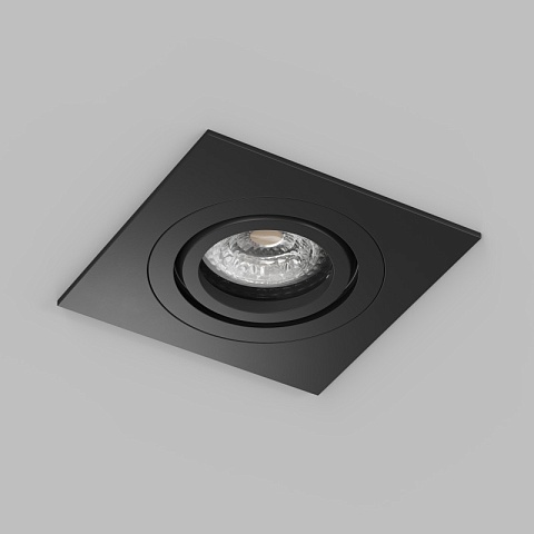 Denkirs DK2111-BK Встраиваемый влагозащищённый светильник HYDRO, IP44, до 15 Вт LED, GU10, алюминий, чёрный