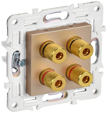 IEK SKANDY Песочный Аудиорозетка 4-ая SK-A01Sa