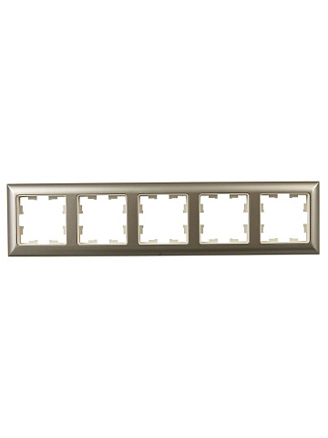 IEK BRITE DECOR Шампань/беж 3D-форма Рамка 5-м РУ-5-Бр