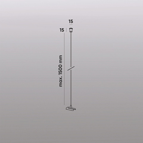 Denkirs TR2126-BK Механический подвес, для трека SMART, серия Base, IP20, 1.5м, черный, алюминий