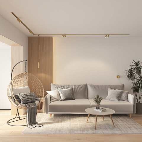 Denkirs DK5072-SB Бра SHINE WALL со светодиодом, D104*H68, IP20, 3000К, 3W, RA≥90, сатинированная латунь, алюминий