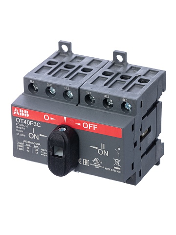 ABB OT40F3С Выключатель-разъединитель реверсивный 3Р 40А с ручкой управления 1SCA104913R1001