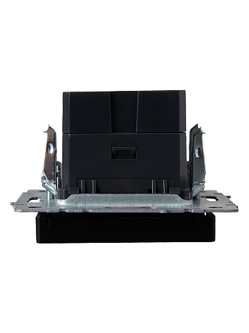 IEK BRITE Роз. USB A+A 3,1А РЮ10-1-БрЧ черн.