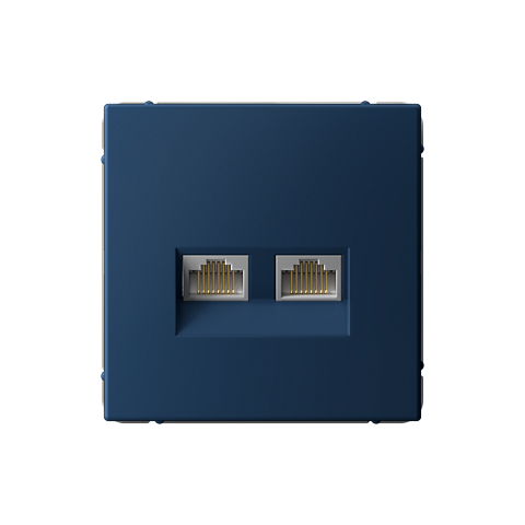 Systeme Electric ArtGallery Аквамарин Розетка двойная компьютерная RJ45+RJ45, кат. 5е, механизм