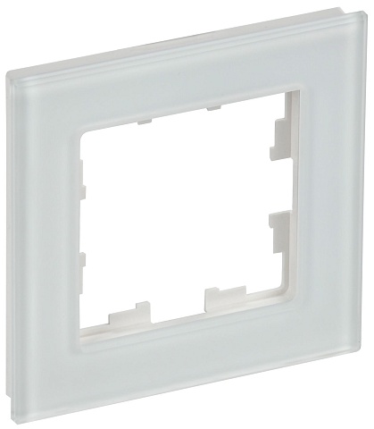 IEK BRITE DECOR Белый матовый стекло Рамка 1-м РУ-1-2-Бр