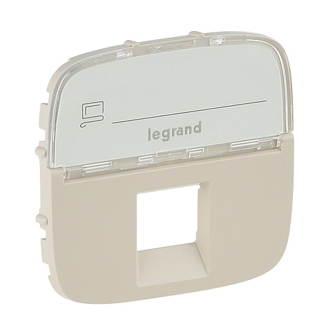Legrand Valena ALLURE Сл.кость Накладка розетки ТЛФ/комп 1-ой с полем для надписи