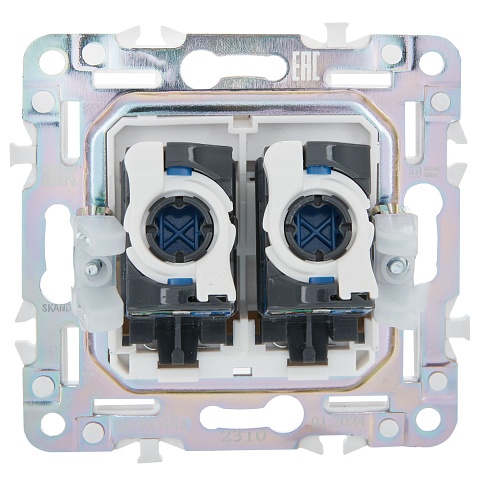 IEK SKANDY Песочный Розетка компьютерная двойная RJ45 кат.6 SK-K04Sa