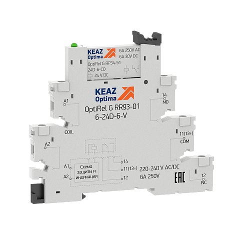 КЭАЗ Розетка для реле OptiRel G RR93-01-12-24U-6-V