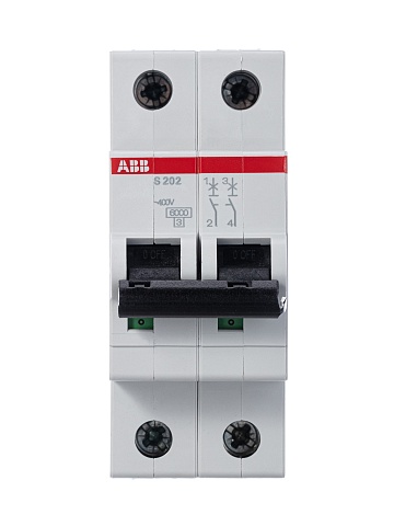 ABB Выключатель автоматический 2-полюсный S202 B6