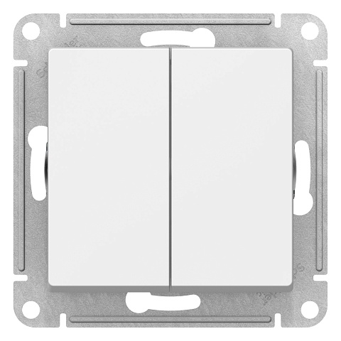 Systeme Electric AtlasDesign Лотос Выключатель 2-клавишный с самовозвратом, сх.5, 10АХ, механизм