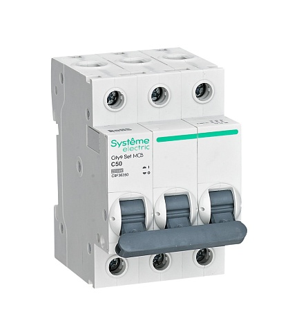 Systeme Electric City9 Set Автоматический выключатель (АВ) С 50А 3P 6kA 400В