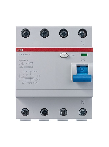 ABB F204AC УЗО 4Р 25А 100mA (AC)
