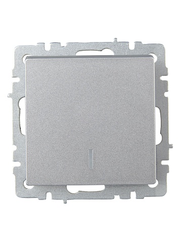 IEK BRITE BASE Алюминий Выключ. 1-кл. прох. с инд. 10А ВС10-1-7-БрА