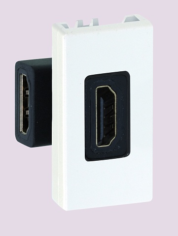 Simon Connect Белый Разъём HDMI, 22,5х45мм, (мама-мама)
