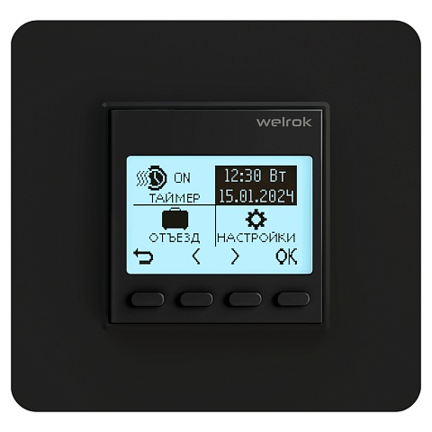 Welrok pro bk Терморегулятор 16 А, 3000 ВА, пол 5..60 °С, возд. 5…35 °С