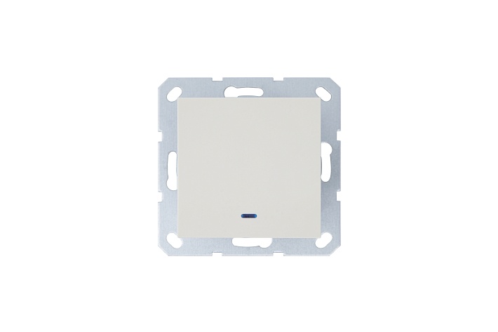 Jasmart G Слоновая кость Выключатель 1-кл проходной с подсветкой 10A 250V~