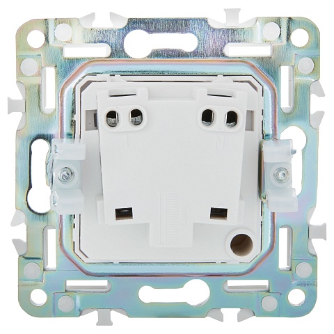IEK SKANDY Серебряный Розетка б/з 10А SK-R02S