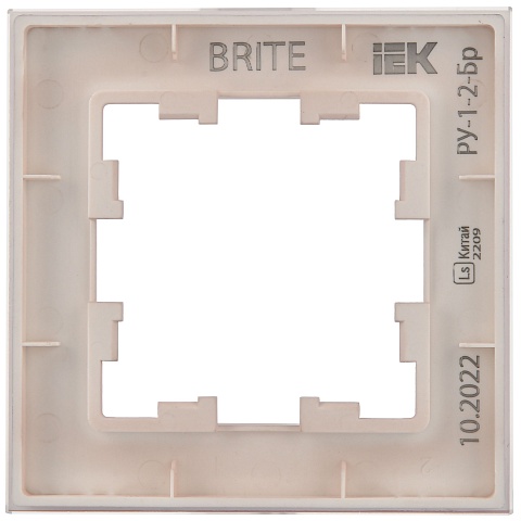IEK BRITE DECOR Розовый матовый стекло Рамка 1-мест. РУ-1-2-Бр