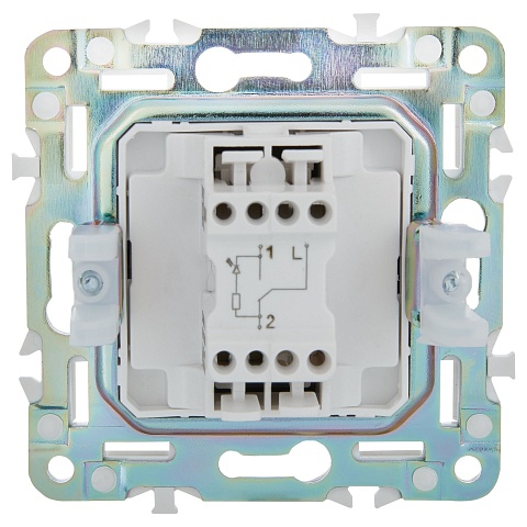 IEK SKANDY Графит Выключатель 1-клавишный проходной с индикацией 10А SK-V08G