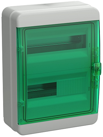 IEK TEKFOR Корпус пласт. КМПн-24 IP65 зелен. прозр. дверь