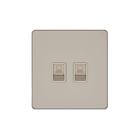 Systeme Electric Systeme Infinity Песчаный берег Розетка информационная RJ-45 кат.6 2-я