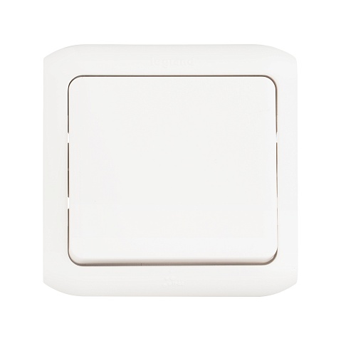 Legrand Quteo Белый Кнопка 1-клавишная IP44 6А