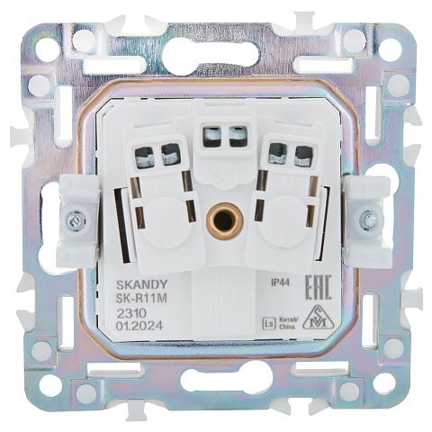 IEK SKANDY Мятный Розетка с/з с защитными шторками и крышкой 16А IP44 SK-R11G