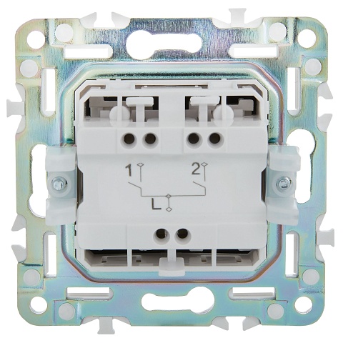IEK SKANDY Песочный Выключатель 2-клавишный 10А SK-V04Sa