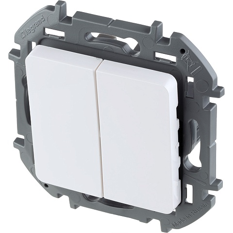 Legrand INSPIRIA Белый Выключатель двухклавишный 10 AX - 250 В
