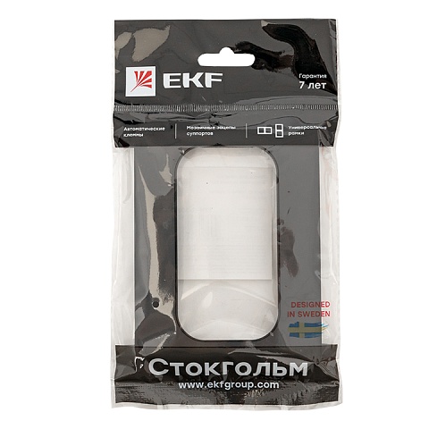EKF PROxima Стокгольм Черный Рамка для розетки 2-ой