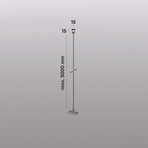 Denkirs TR2127-BK Механический подвес, для трека SMART, серия Base, IP20, 5м, черный, алюминий