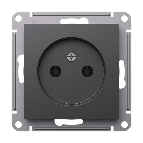 Systeme Electric AtlasDesign Базальт Розетка б/з без шторок, 16А, механизм